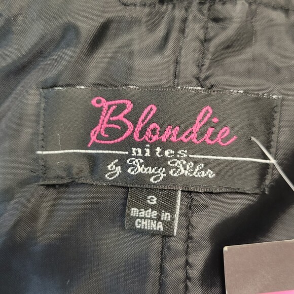 Blondie Nites prom homecoming sequin short tulle black silver dress size  3 NWT - Picture 2 of 16